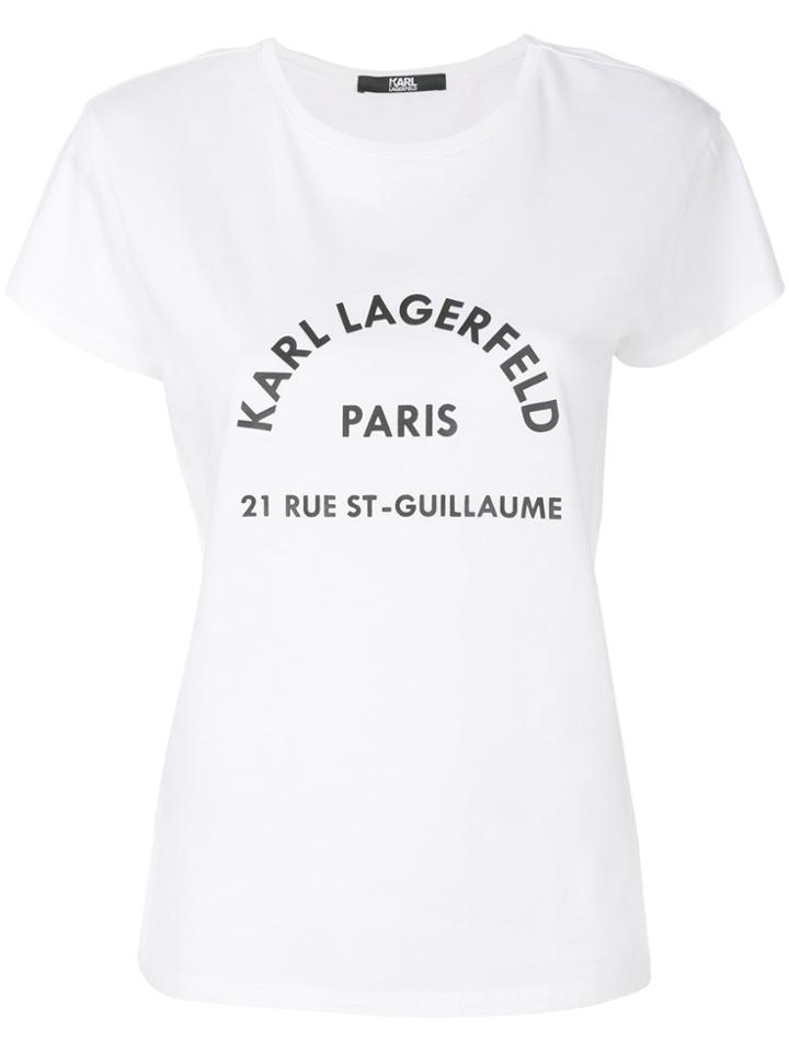 Karl Lagerfeld Logo Print T-shirt - White