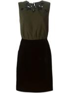 Prada Vintage Embellished Two Piece Dress - Green
