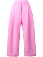 Natasha Zinko - Oversized Carrot Trousers - Women - Acetate/cupro/wool - 38, Pink/purple, Acetate/cupro/wool