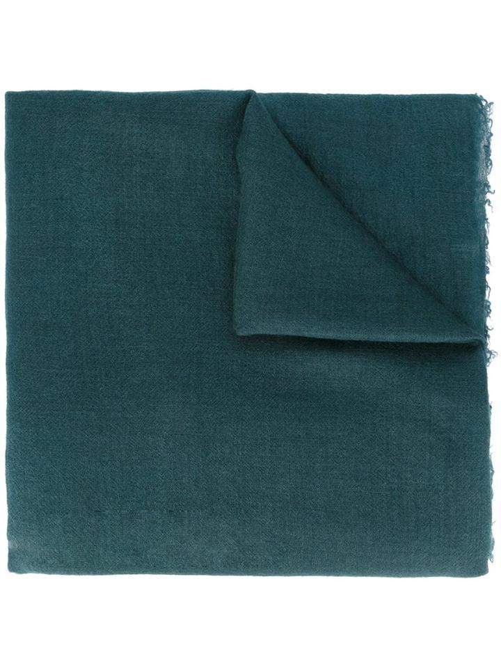 Rick Owens Frayed Scarf, Women's, Green, Silk/cashmere