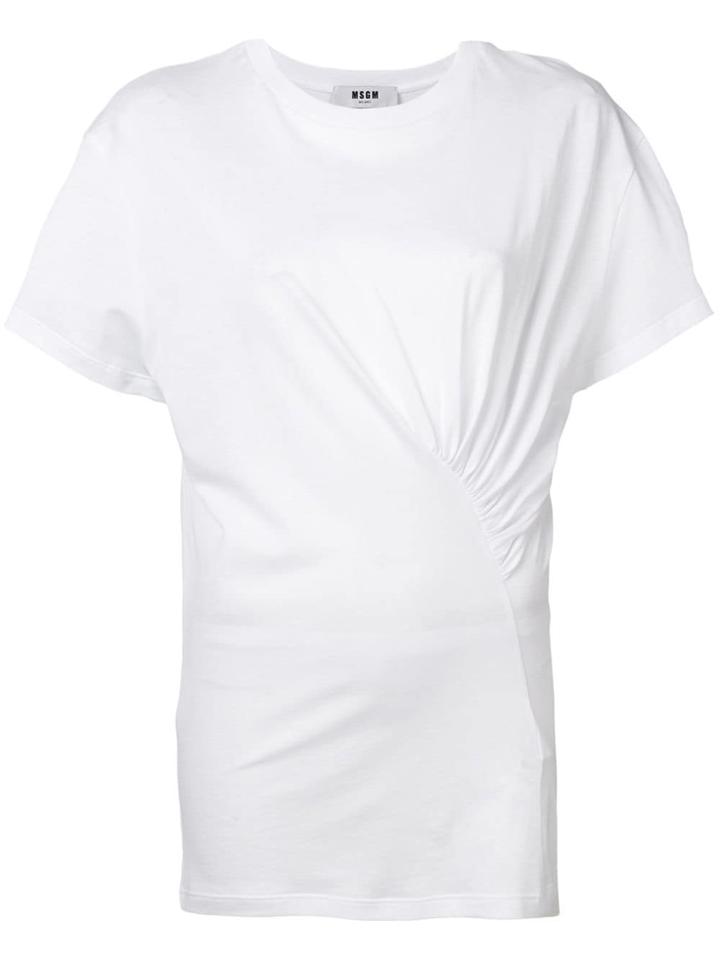 Msgm Tiered Detail T-shirt - White