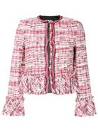 Karl Lagerfeld Cropped Boucle Jacket - Red