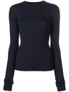 Erika Cavallini Ribbed Knit Top - Blue