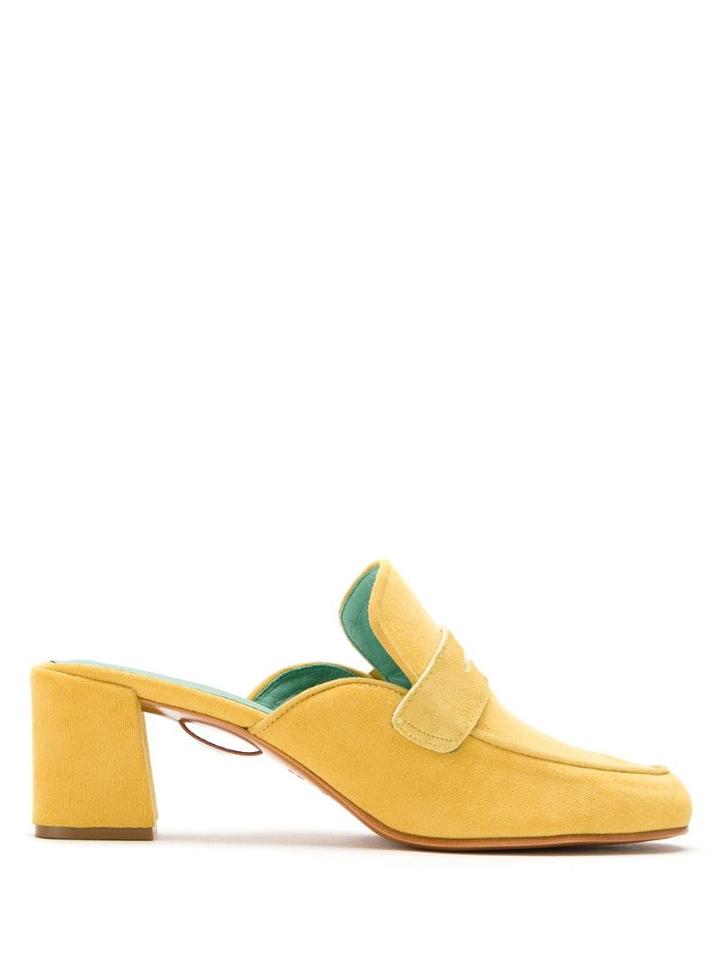 Blue Bird Shoes Penny Mules - Yellow