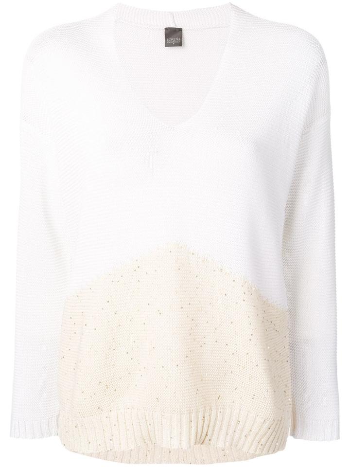 Lorena Antoniazzi Colour-block Jumper - White
