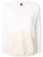 Lorena Antoniazzi Colour-block Jumper - White