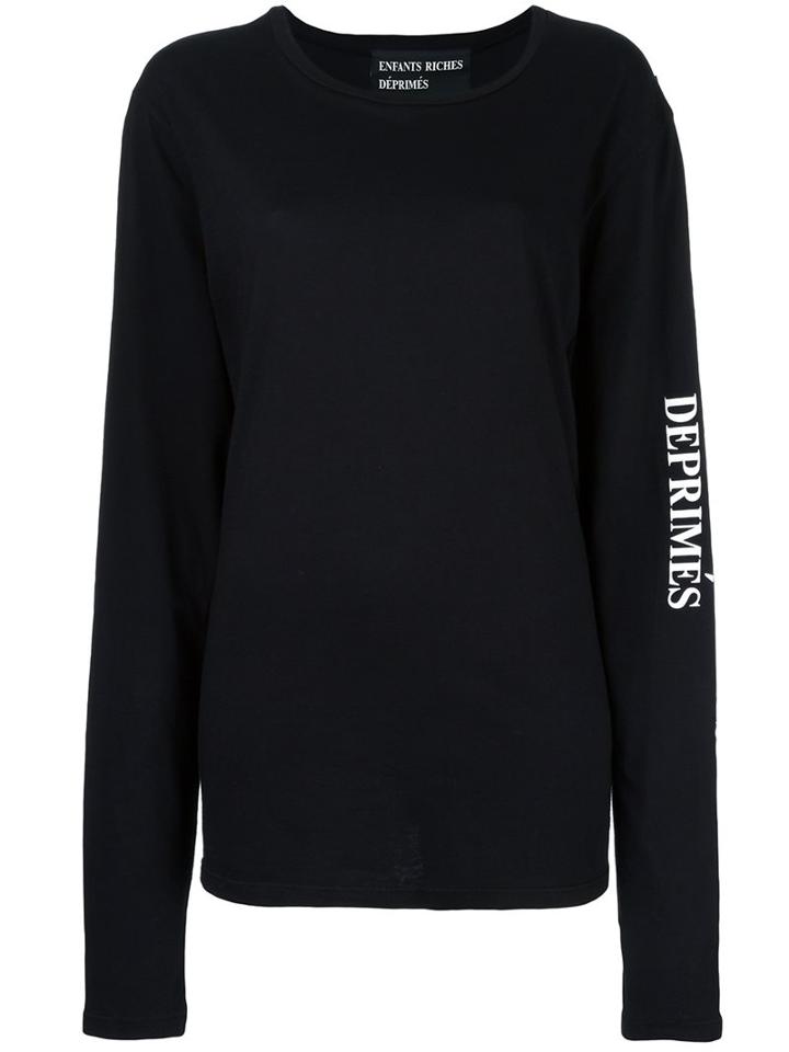 Enfants Riches Deprimes Logo Print Sweatshirt, Women's, Size: Small, Black, Cotton