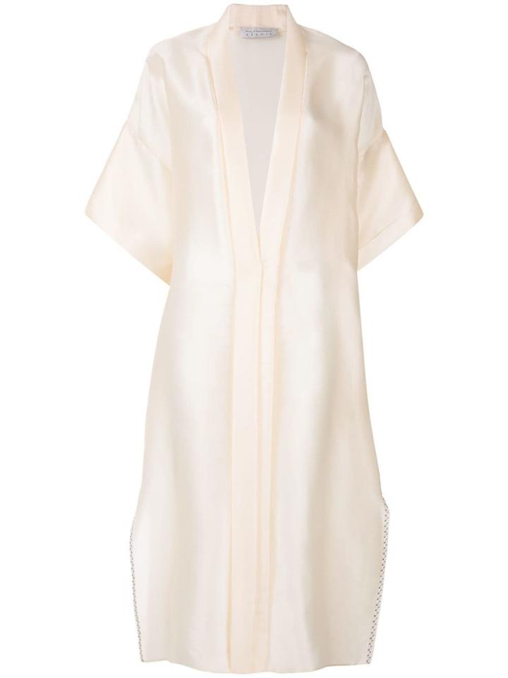 Abadia Lightweight Silk Organza Coat - Neutrals
