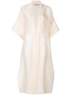 Abadia Lightweight Silk Organza Coat - Neutrals