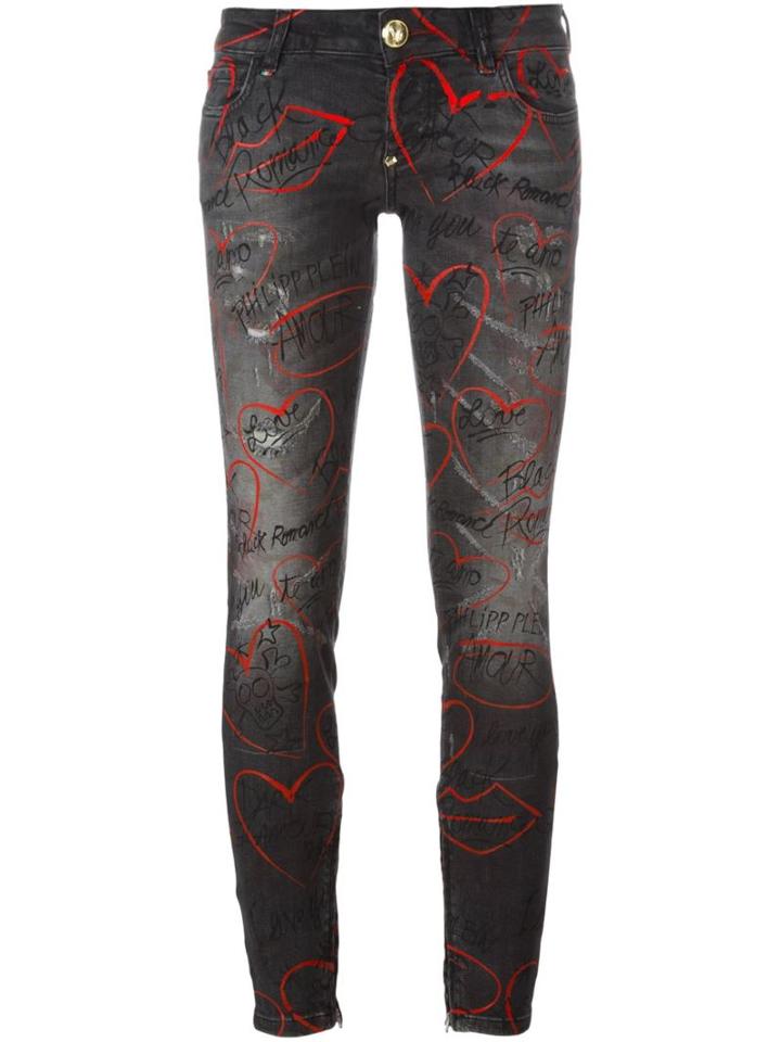 Philipp Plein 'little Friend' Skinny Jeans, Women's, Size: 25, Grey, Cotton/spandex/elastane/polyester