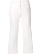 Max Mara Studio Mid-rise Cropped Trousers - White
