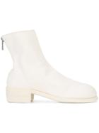 Guidi Zipped Ankle Boots - White