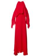 Rosetta Getty Silk Gown Dress - Red