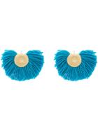 Katerina Makriyianni Turquoise Fan Earrings - Blue