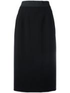 Dolce & Gabbana Classic Pencil Skirt, Women's, Size: 42, Black, Virgin Wool/silk/spandex/elastane