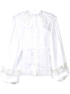 Dolce & Gabbana Long-sleeved Lace Blouse - White