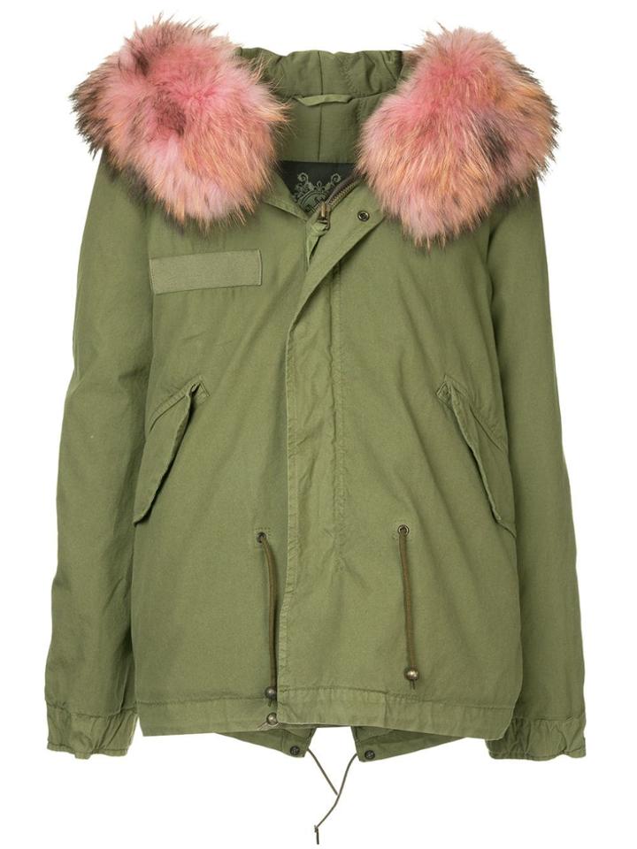 Mr & Mrs Italy Fur Hood Trim Parka - Green