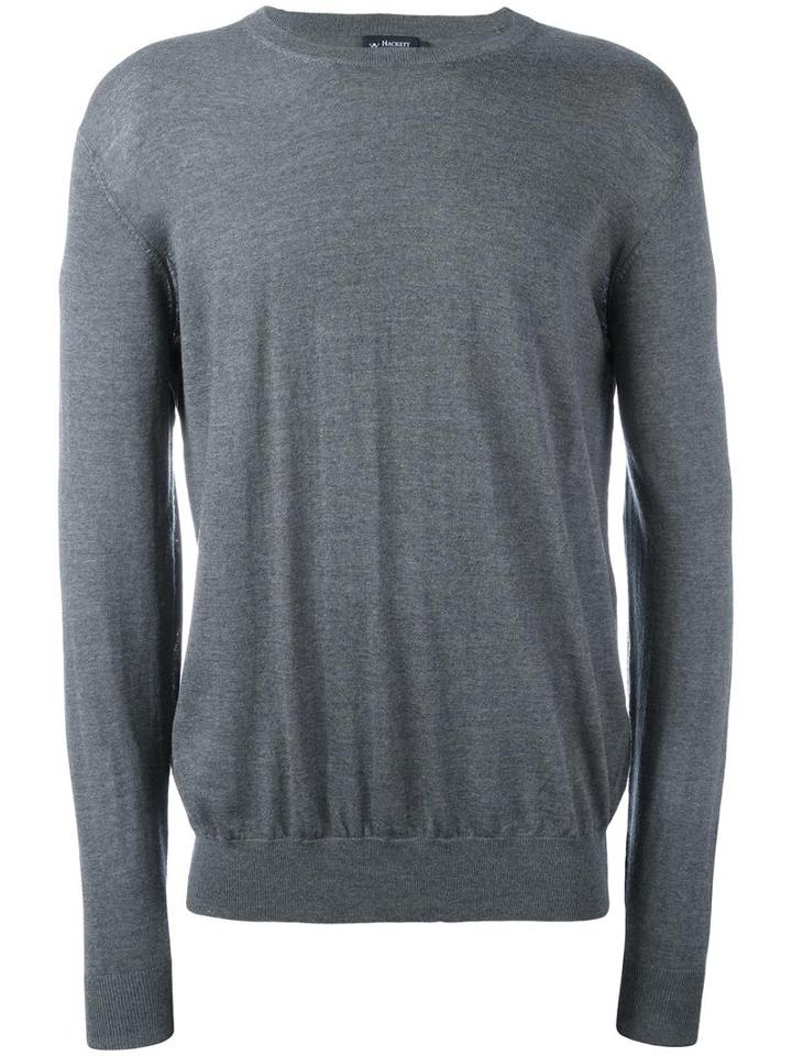 Hackett Crew Neck Jumper, Men's, Size: Xl, Grey, Merino