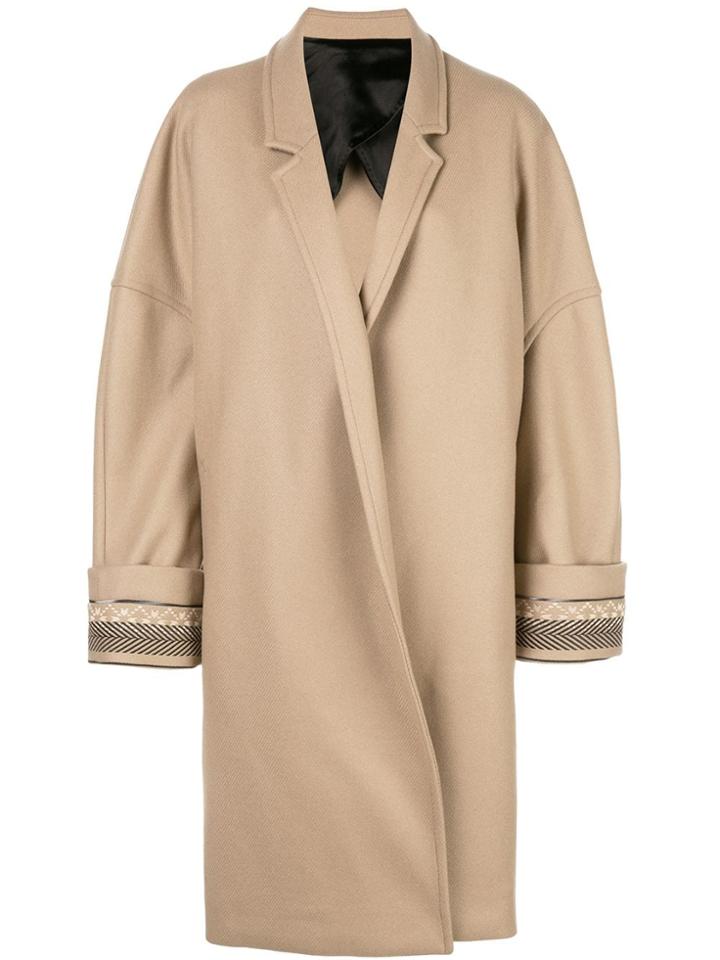 Haider Ackermann Cocoon Embroidered Coat - Brown