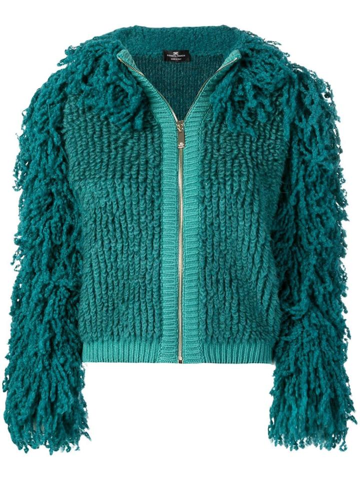 Elisabetta Franchi Shaggy Jacket - Blue