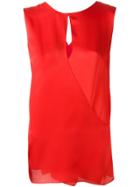 Maison Rabih Kayrouz Sleeveless Overlap Top - Red