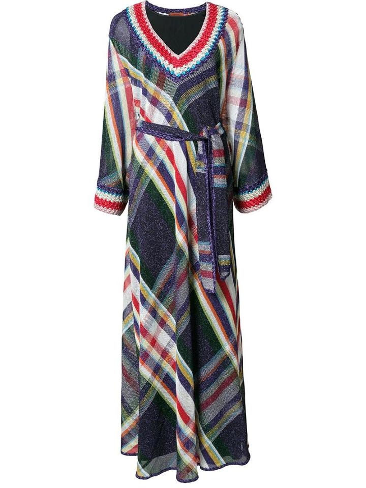 Missoni Long Belted Dress, Women's, Size: 40, Viscose/cupro/polyester/wool