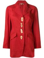 Romeo Gigli Vintage 1990's Embellished Blazer - Red