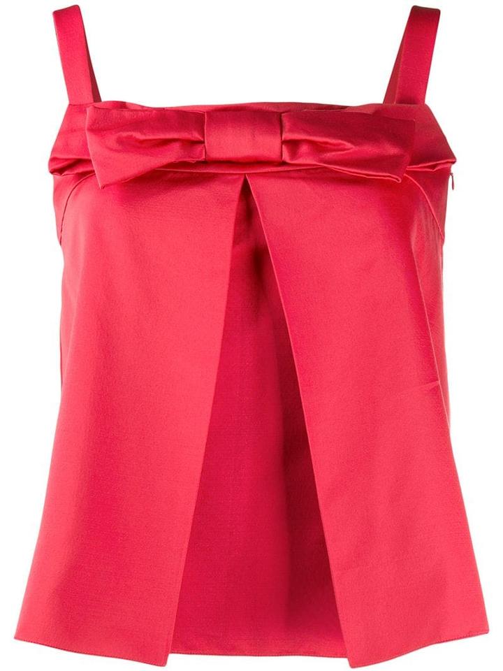 Christian Dior Pre-owned 1990's Bow Detail Top - Red