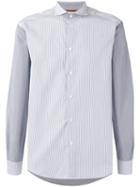 Barena Striped Shirt, Men's, Size: 50, Blue, Cotton