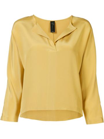 Zero + Maria Cornejo Willa Blouse, Women's, Size: 4, Yellow/orange, Silk