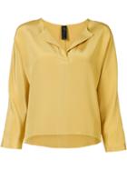 Zero + Maria Cornejo Willa Blouse, Women's, Size: 4, Yellow/orange, Silk