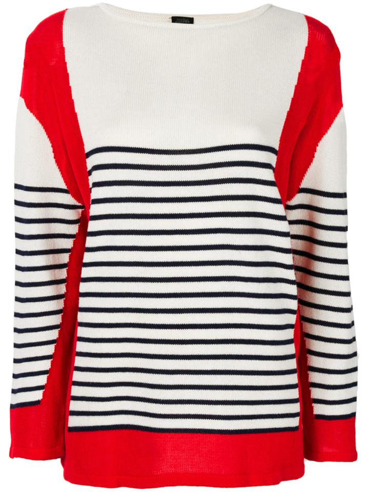 Jean Paul Gaultier Vintage Blockcolour Striped Jumper - White