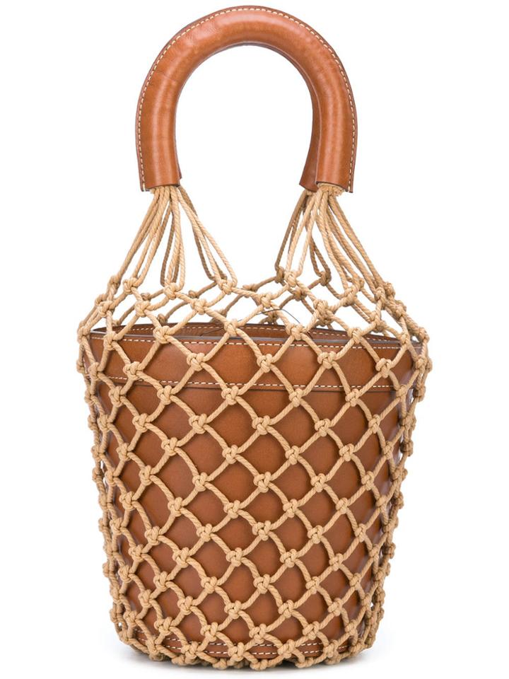 Staud Woven Bucket Bag - Brown