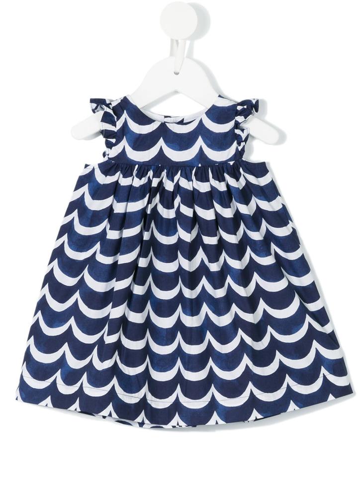 Tartine Et Chocolat - Scalloped Pattern Dress - Kids - Cotton - 6 Mth, Blue