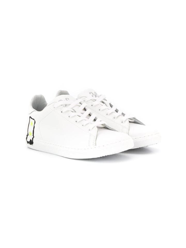 2 Star Kids Teen Star Print Detail Sneakers - White