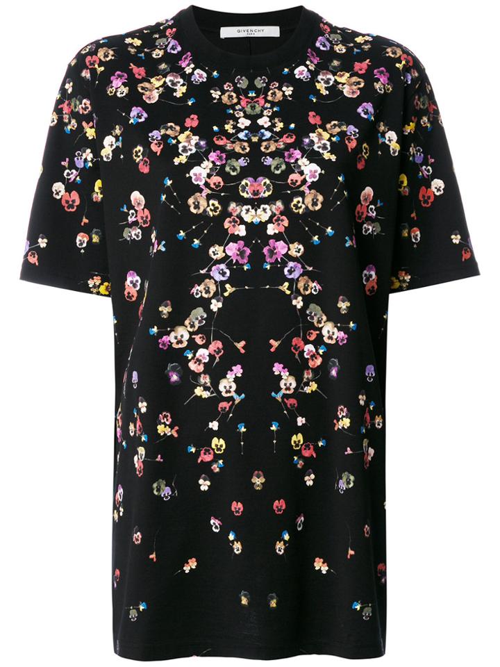 Givenchy Columbian-fit Poppy Print T-shirt - Black