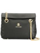 Roberto Cavalli Braided Edges Shoulder Bag - Black