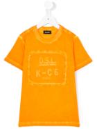 Diesel Kids - Logo Print T-shirt - Kids - Cotton - 6 Yrs, Boy's, Yellow/orange