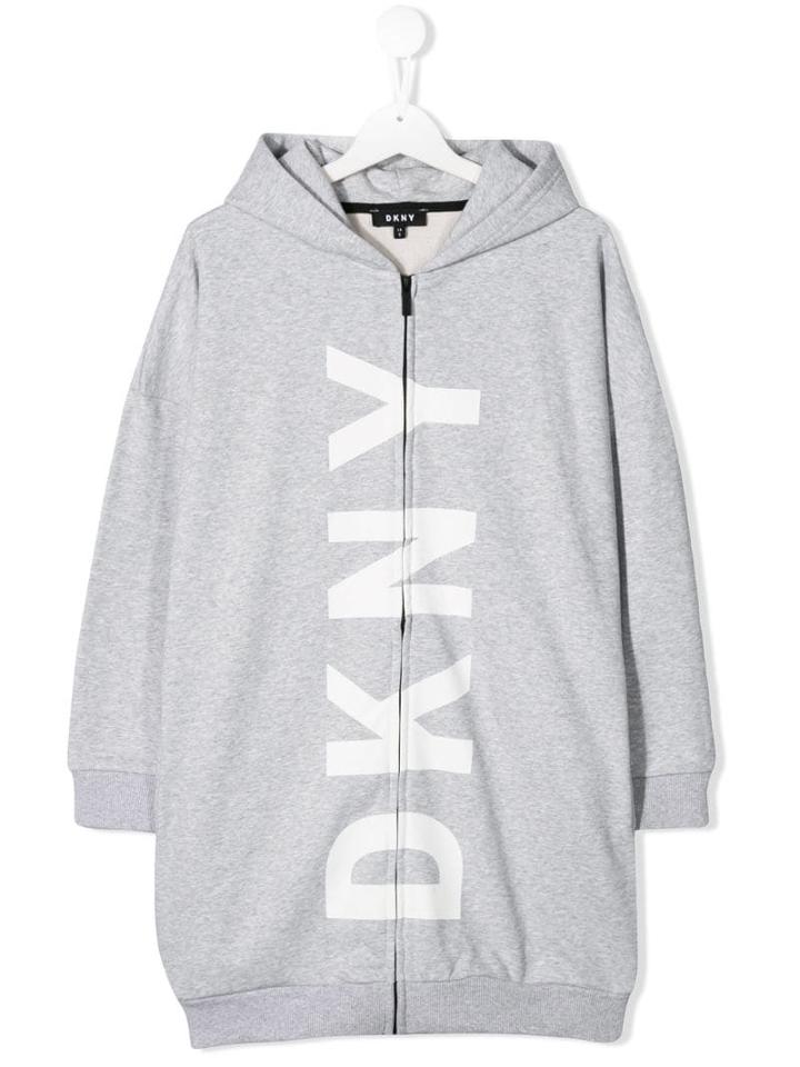Dkny Kids Logo Print Jacket - Grey
