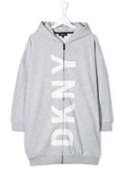 Dkny Kids Logo Print Jacket - Grey