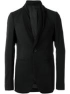Rick Owens Tux Collar Blazer, Men's, Size: 50, Black, Silk/cotton/spandex/elastane/virgin Wool