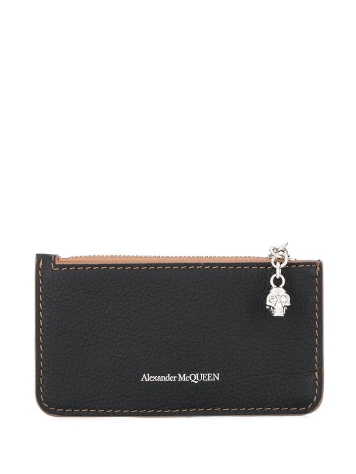Alexander Mcqueen Skull Zip Coin Purse - Black
