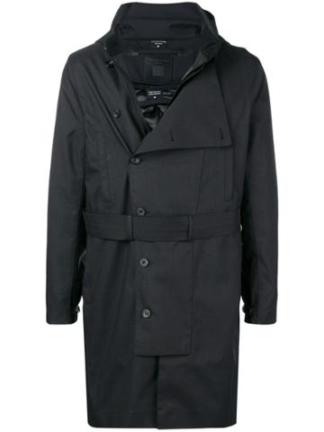 Norwegian Rain Double Buttoned Coat - Black