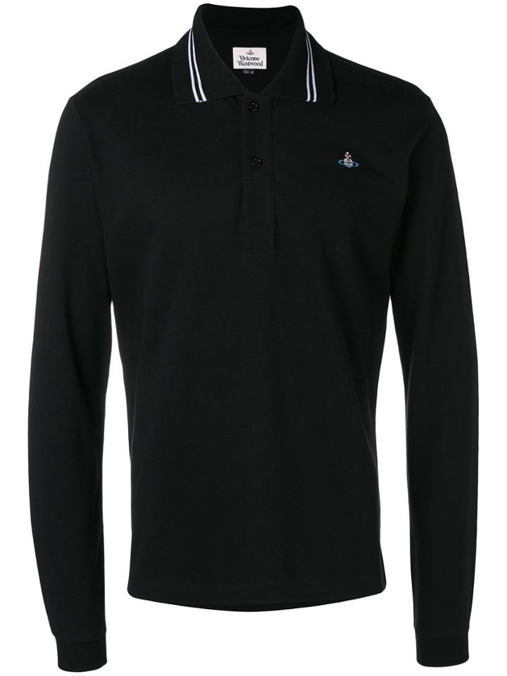 Vivienne Westwood Longsleeved Polo Shirt - Black