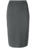 D.exterior Knitted Pencil Skirt - Grey