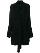 Yohji Yamamoto Pre-owned Chunky Belted Coat - Black