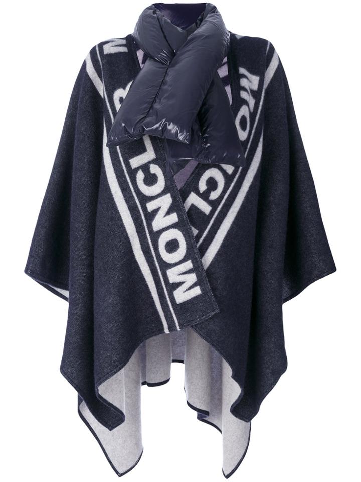 Moncler Branded Poncho - Blue