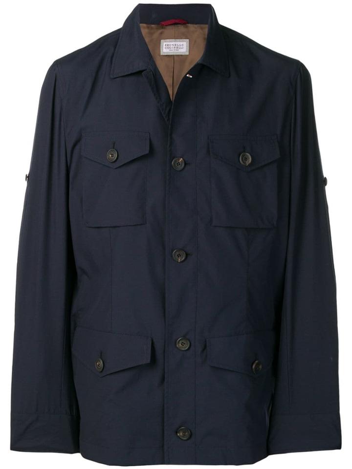 Brunello Cucinelli Lightweight Multi-pocket Jacket - Blue