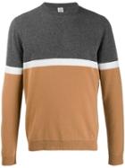 Eleventy Colour-block Sweater - Grey