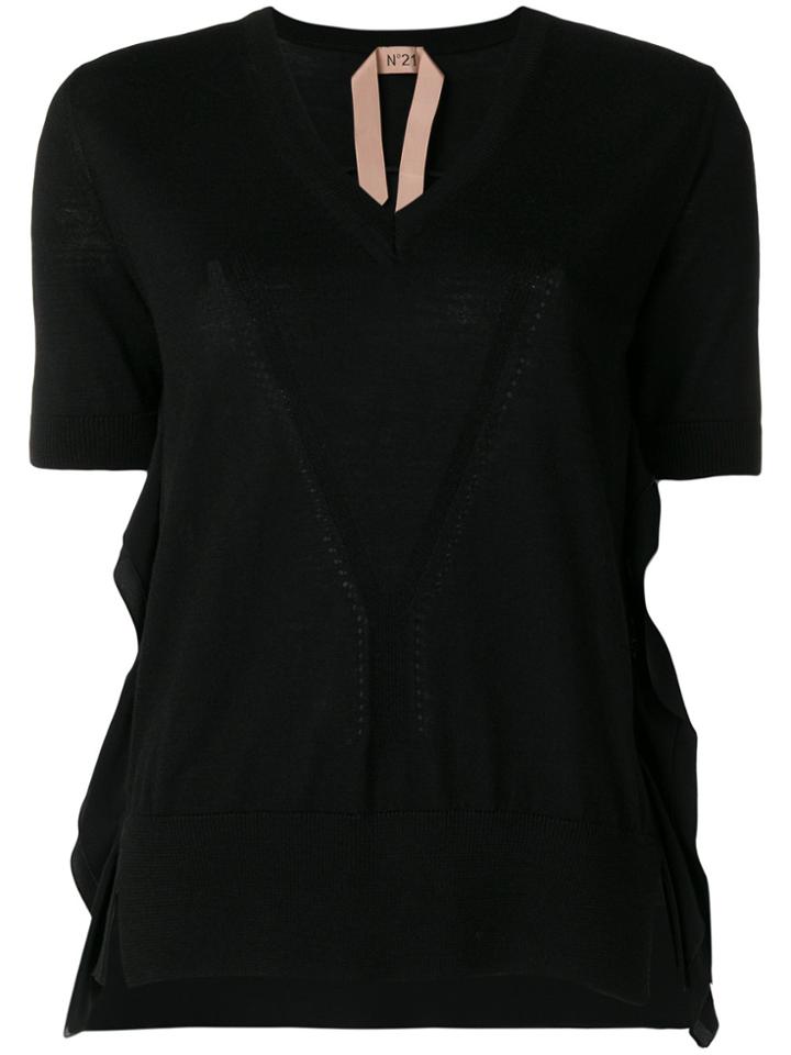 No21 Short-sleeve Sweater - Black